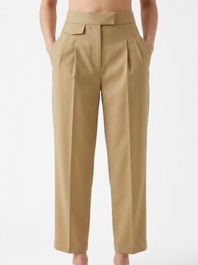 *like new* J. Crew Tan and Pink Accent Culotte Dress Pant